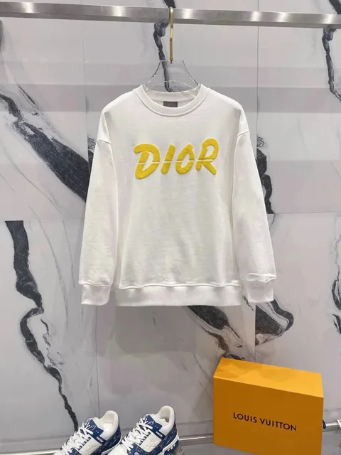 Dior Crewneck Sweatshirt Yellow Logo