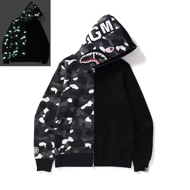 BAPE Shark Hoodie Camouflage Split