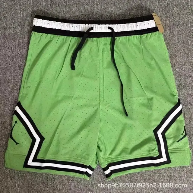 Jordan Mesh Shorts Lime Green with Jumpman Trim