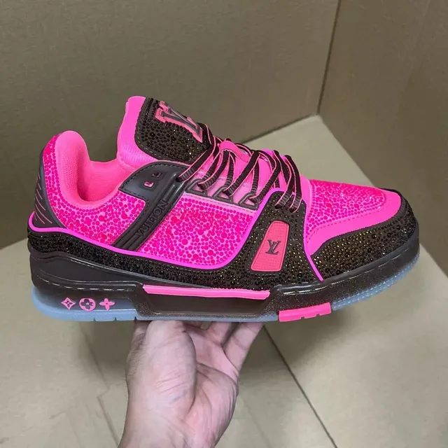 Louis Vuitton LV Trainer Crystal-Embellished