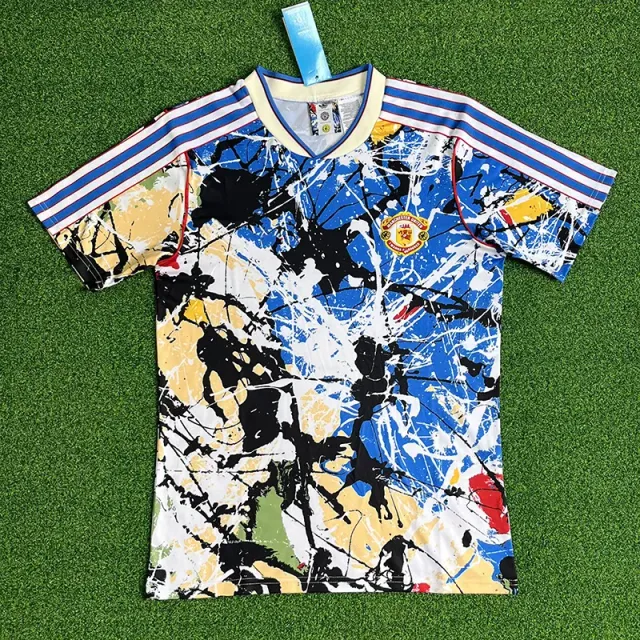 Adidas Manchester United Away Jersey Abstract Paint Splatter