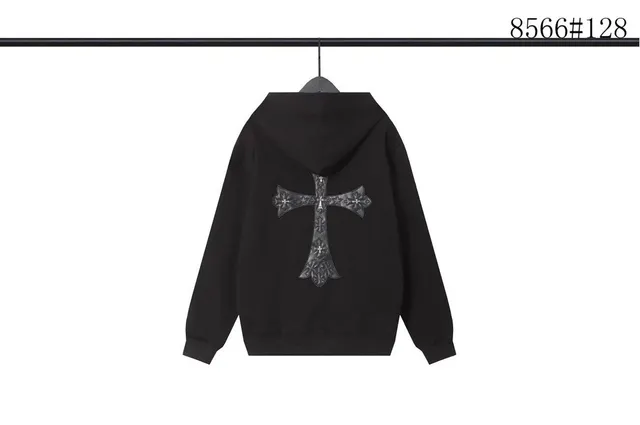 Chrome Hearts Zip-Up Hoodie Cross Embroidery