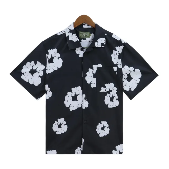 Denim Tears Camp Collar Shirt Cloud Print