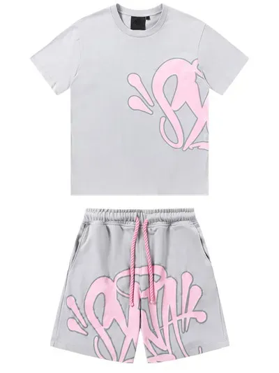 Syna World Graphic Tee & Shorts Set Pink Graffiti Print