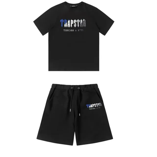 Trapstar Logo Tee & Shorts Set It's A Secret