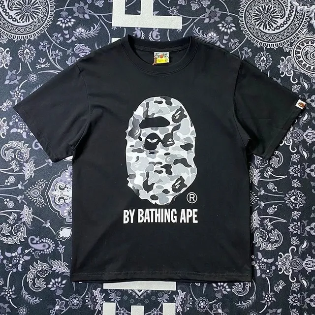 BAPE Camo Ape Head Tee Grey Camo