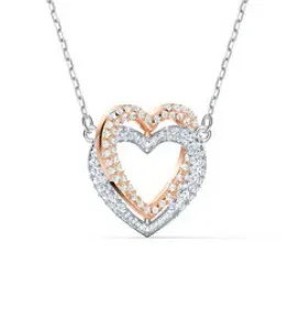 Swarovski Double Heart Pendant Crystal-Embellished