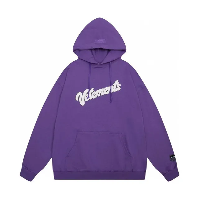 Vetements Logo Hoodie Purple