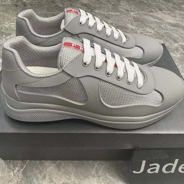Prada Clever Sneaker Grey Mesh and Leather