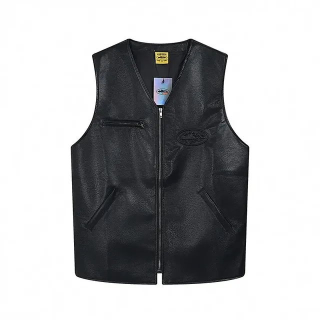 Chrome Hearts Leather Vest Classic Logo