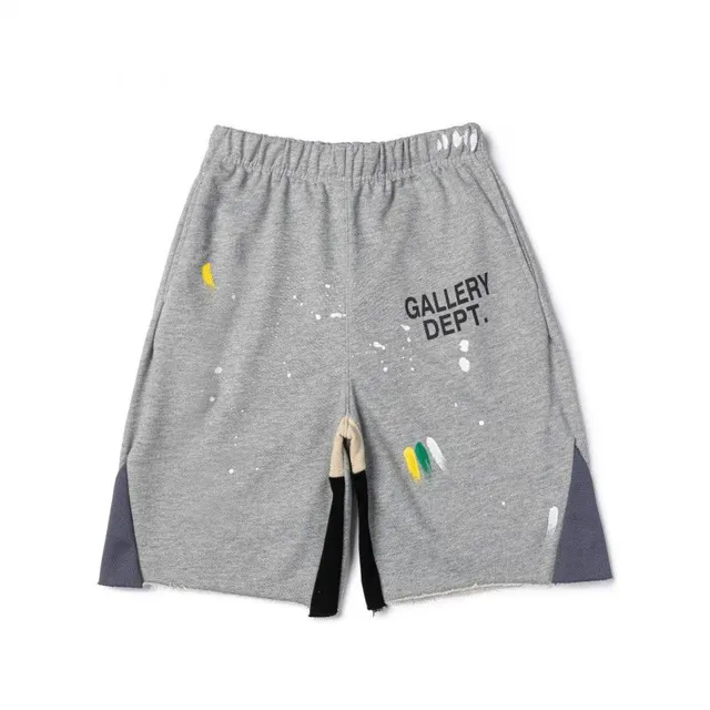 Paint Splatter Shorts Gallery Dept. Logo Print