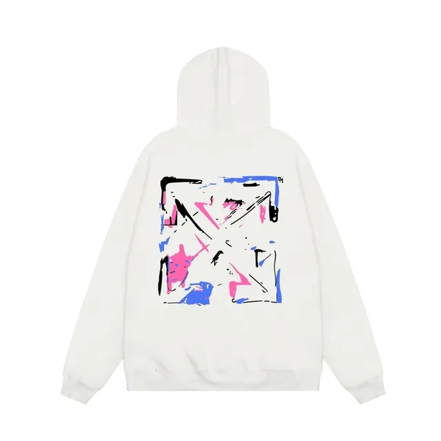 Off-White Hoodie Painted Arrow Graphic