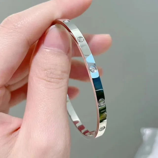 窄版白金色六钻