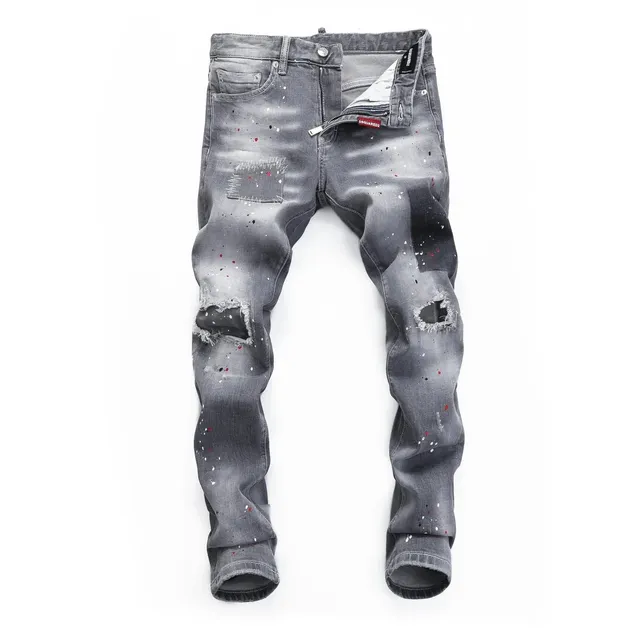 Dsquared2 Distressed Jeans Splatter Paint