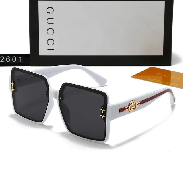 Gucci Square Sunglasses GG Logo and Star Accents