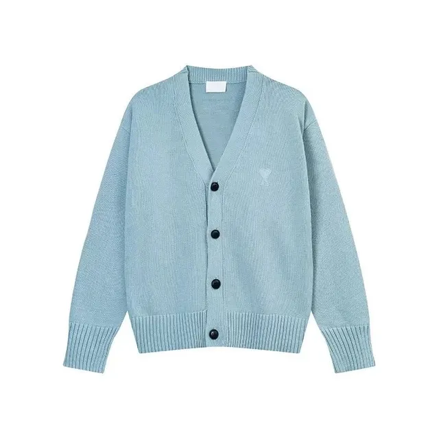 Amiri V-Neck Cardigan Light Blue