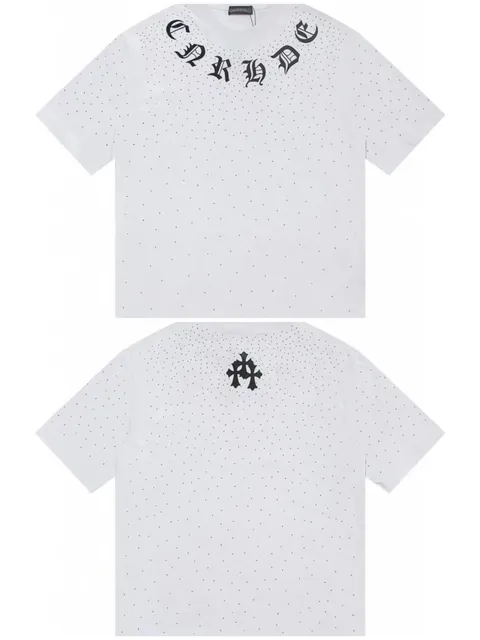 Chrome Hearts T-Shirt Perforated Cross Logo