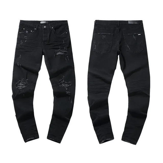 Amiri 501 Skinny Distressed Black