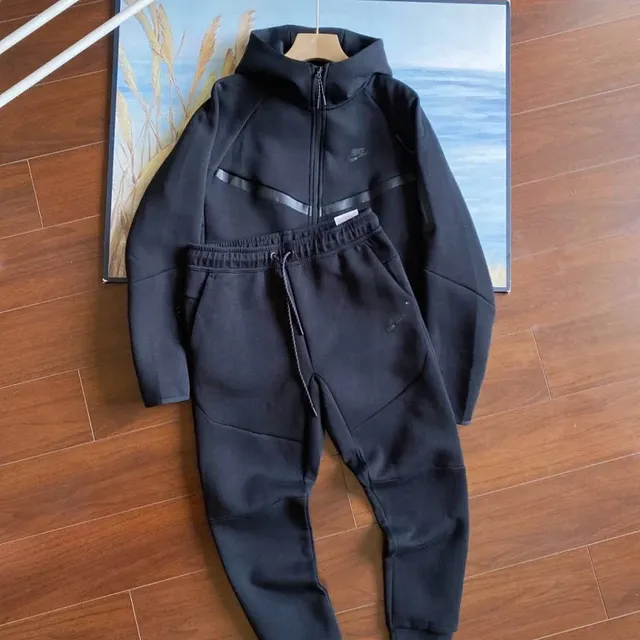 Nike Tech Fleece Hoodie and Joggers Black