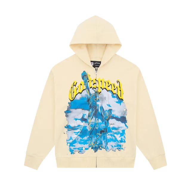 Godspeed Zip-Up Hoodie Statue of Liberty Print