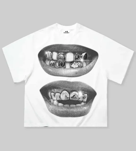 Graphic Tee Grillz Lips Print