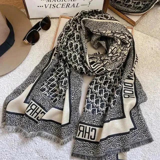 Dior Oblique Print Scarf Monogram Pattern