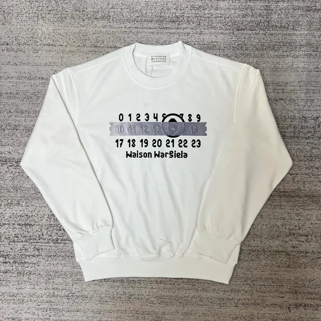 Maison Margiela Crewneck Sweatshirt Numbers Print