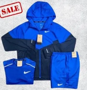 Nike Windrunner Jacket and Shorts Set Royal Blue/Navy
