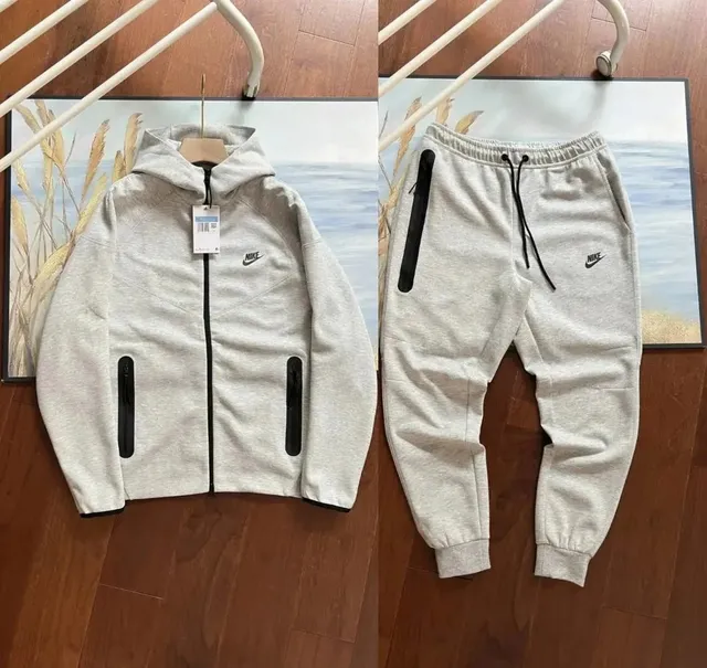 Nike Tech Fleece Hoodie and Joggers Heather Grey