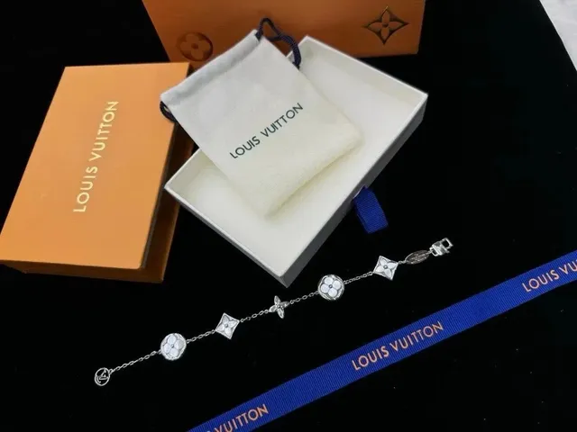 Louis Vuitton Flower Chain Bracelet Monogram Flower Motif