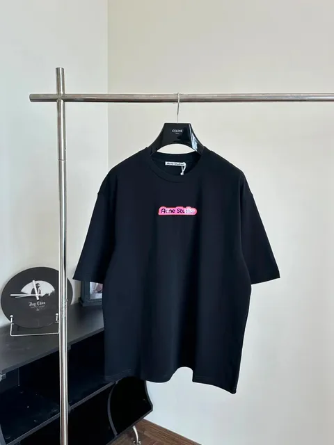 Acne Studios Logo T-Shirt Pink Logo