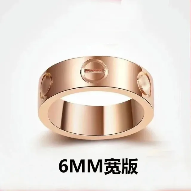 宽版无钻玫瑰金