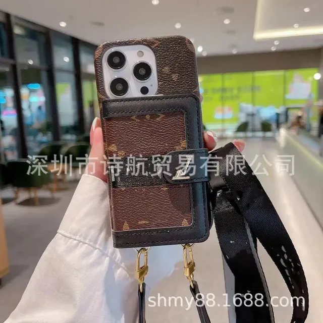 Louis Vuitton Phone Case with Cardholder Strap Monogram Canvas
