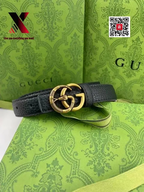 Gucci Horsebit Belt Black Leather with Gold Snake Buckle