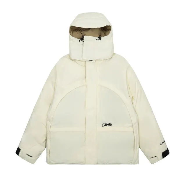 Broken Planet Puffer Jacket Cream with Black Logo