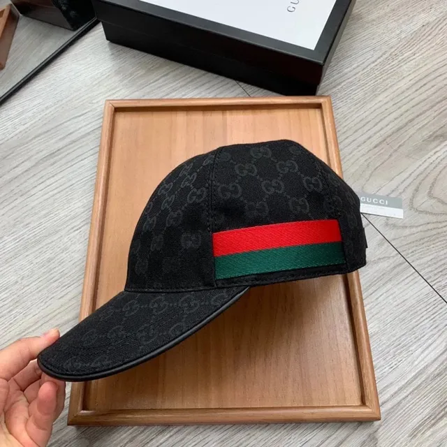 Gucci Baseball Cap GG Monogram Web Stripe