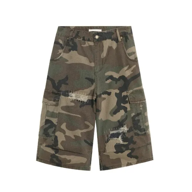 Levi's Cargo Shorts Camouflage Distressed