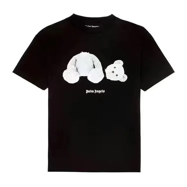 Palm Angels Teddy Bear Graphic Tee White Embroidered Bears
