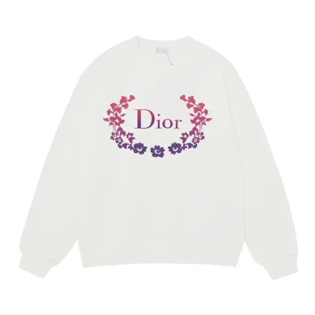 Dior Crewneck Sweatshirt Floral Wreath Logo