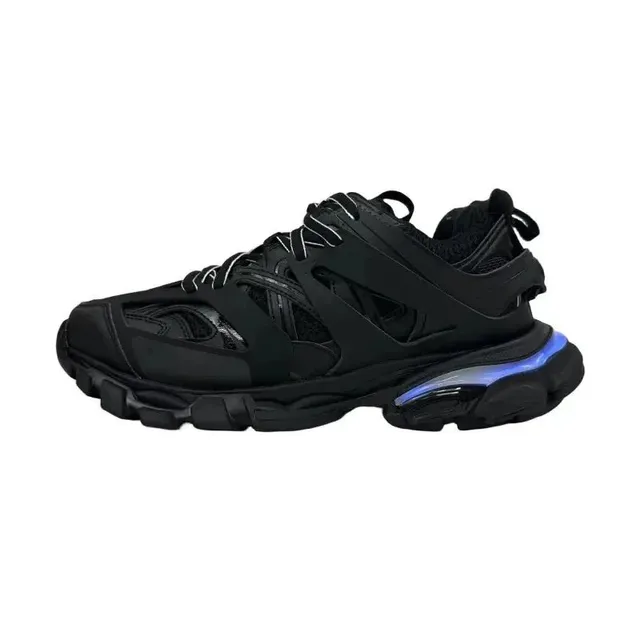 Balenciaga Triple S Black with Blue Sole