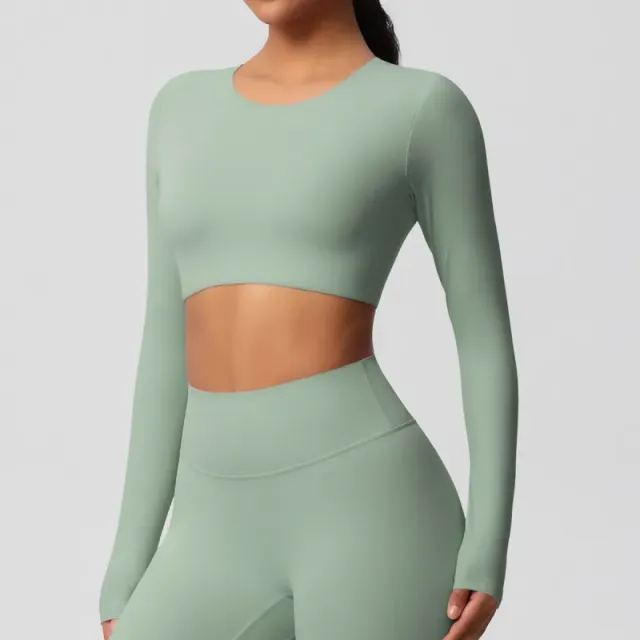 7104 long sleeve-basil green