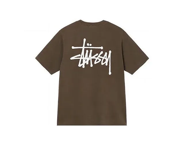 Stüssy Logo Tee Olive Brown