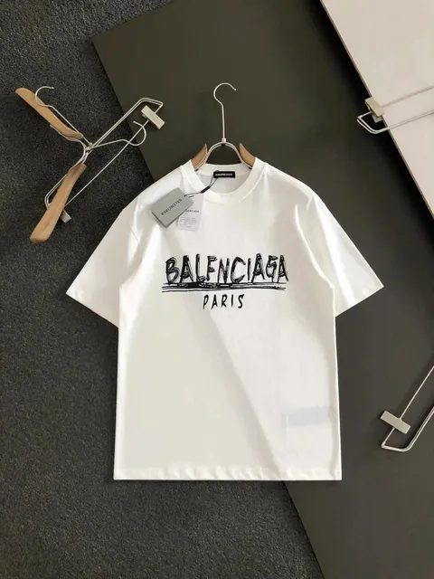 Balenciaga Logo T-Shirt Brushstroke Logo