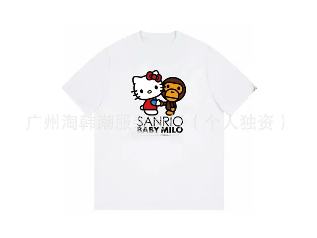 BAPE × Chanel Graphic Tee Hello Kitty x Baby Milo