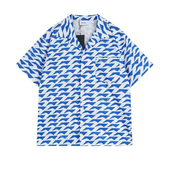 Rhude Short-Sleeve Shirt Geometric Print