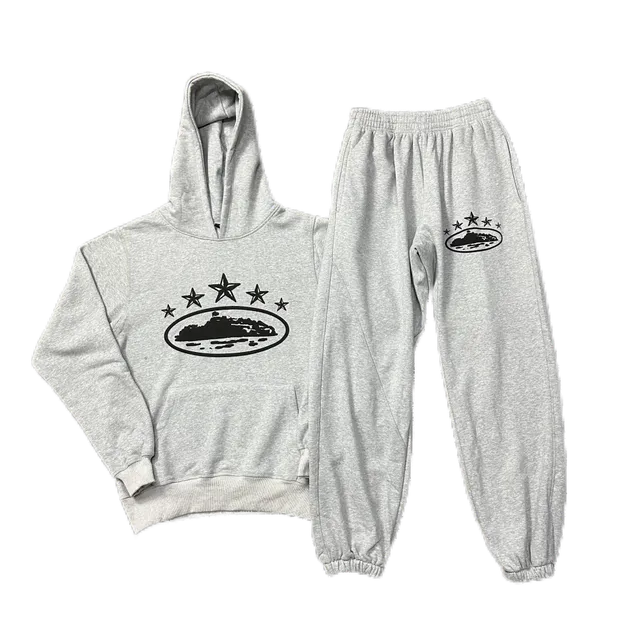 Corteiz Hoodie and Joggers Set Island Logo