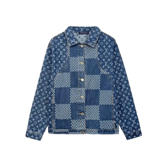Louis Vuitton Denim Jacket Monogram Patchwork