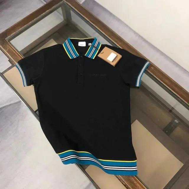 Burberry Polo Shirt Striped Trim