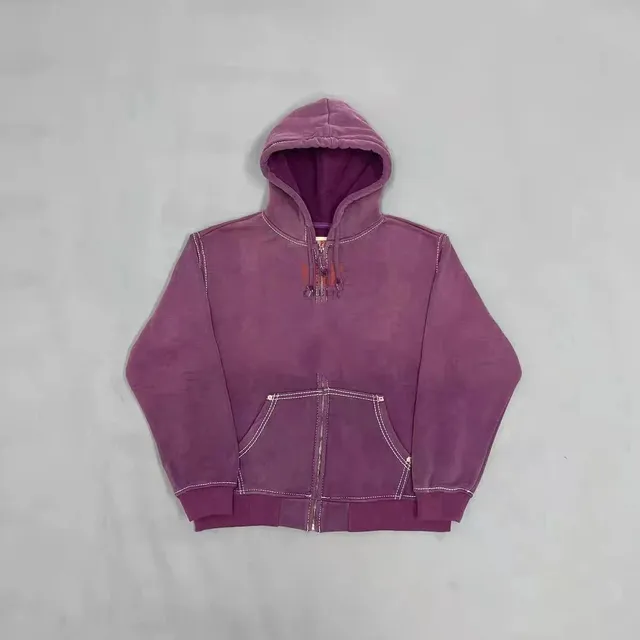 Supreme × True Religion Zip-Up Hoodie Washed Purple