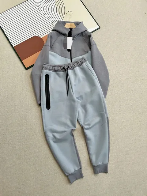 Gray and blue suit